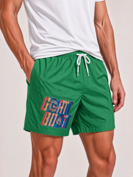 Green Glitch Shorts