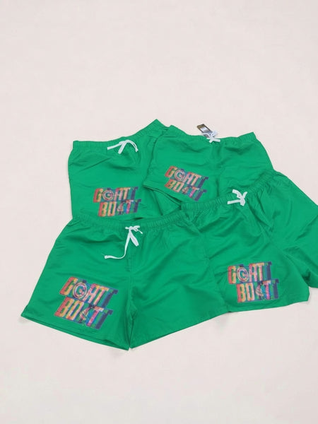 Green Glitch Shorts