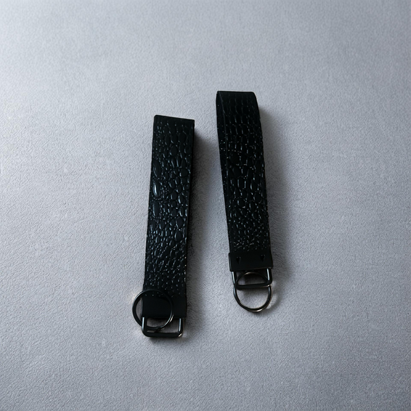 Kingchopz Black Croc.Wristlet keychain