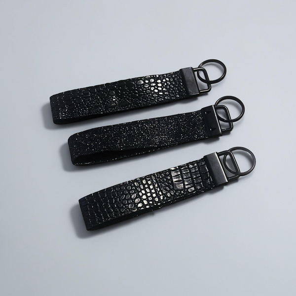 Kingchopz Black Croc.Wristlet keychain