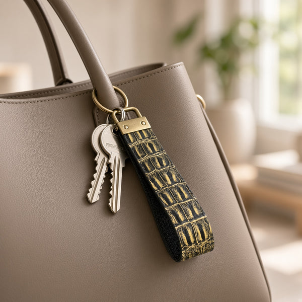 Golden Gator Wristlet