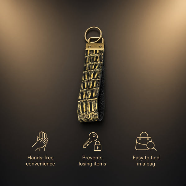 Golden Gator Wristlet