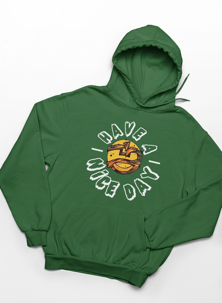 Green Have A Nice Day Pullover Hoodie
